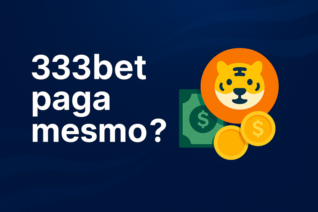 Ilustração digital da 333bet com tema de pagamento, moedas e tigre